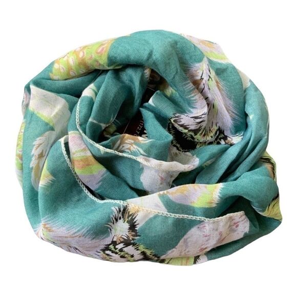 Feather pattern infinity scarf  - Picture 4 of 6